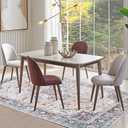 Topllen Ultra-Thin 5x7 Washable Vintage Area Rugs - Living Room,Non-Slip Backing Soft Velvet Rugs,Stain Resistant Washable Rug for Bedroom,Office,Home Decor Rug (Pink, 5'x7')