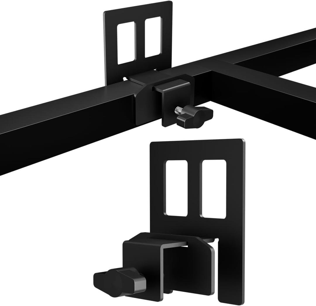 Mattress Gaskets for Metal Bed Frame, 6 PCS,Non-Slip Mattress Gripper/Slide-Stopper/Bed Skirt-Holder/Adjustable Anti-Slip Baffle,Black