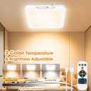 Rechargeable Ceiling Light with Motion Sensor & Remote, 3 Color Temperature (3000K/4500K/6500K), Timer & USB-C Battery Operated for Bathroom Shower Stairs Hallway Garage Pantry Porch (1 Pack)