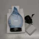 Porseme 150ml Essential Oil Diffuser Glass Color Changing Aroma Air Diffusers Aromatherapy Ultrasonic Cool Mist Humidifier 6 Running Hours Waterless Auto-Off for Sleeping Yoga Office Spa (Blue Ink)