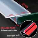 2024 Updated 29.5Ft T-Shaped Clear Weather Stripping Door Seal, Door Draft Stopper Silicone Seal Strip, Door Weather Stripping for Doors Windows and Shower Glass Gaps (29.5 Ft)