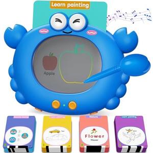 Talking Flash Cards,Kids Toddler Flash Cards with 224 Pages,Writing, Drawing,and Math,Autism Sensory Toys,Speech Therapy Toys,Learning Educational Toys Gifts for Age 2 3 4 5 Years Old Boys and Girls Pink