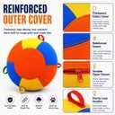 Herding Ball for Dogs, 22 Inch Upgraded Dog Push & Chase Ball with Thickened Bite & Tear Resistant Cover, Burst-Resistant Inner Ball, Outdoor Exercise Toy for Active Dogs, Multi-Color, Large