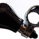 [Handicrafts using wood] Can be mounted on all models Luxury design Vehicle handle Spinner Power handle Spinner handle Car steering wheel Car accessories (Black)