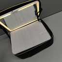 Travel Makeup Bag With LED Mirror, Cosmetic Train Case with Light up Mirror, Portable Makeup Artist Organizer Bag with Adjustable Dividers, Makeup Brush Holder Storage, Black