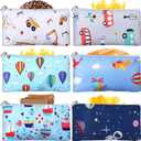 Chumia 6 Pcs Reusable Snack Bags Christmas Gifts Food Safety Washable Snack Bags Lunch with Zipper Portable Sandwich Bag Food Storage Pouch Double Layer(Lovely,6.9 x 3.7 Inches)