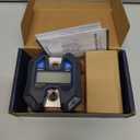 Fuzion Mini Crane Scale - Hanging Scale 440lb/200kg/1960N, Deer Scale Hanging with Large LCD Display, Hold & Tare Functions, No Assembly Needed (Grey+Blue)