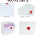 Pad Holder for Bathroom 2 Pack, Wall Mounted Tampon Holder for Bathroom with Lid, Feminine Product Organizer for Home University Apartments Dorm (White)