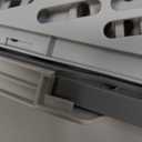 Collapsible Storage Crate with Handles, Milk Crates33L Foldable Plastic Shopping Basket, Organizer Container for Car Home Pinic (Light Gray, Large)