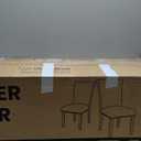 COLAMY Upholstered Parsons Dining Chairs Set of 2, Fabric Dining Room Kitchen Side Chair with Nailhead Trim and Wood Legs - Beige