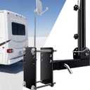 Heavy Duty Stainless Steel RV Flag Pole Mount Kit  3-in-1 Frame / Trailer Hitch / Bumper Mount  Fits Poles up to 1.9 OD  RV Flag Holder for Camper, Trailer, Starlink RV Mounts