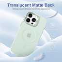 Mitywah iPhone 16 Pro Max Case with Stand, Strong-Magnetic Cover Fit for Magsafe, Military Grade Drop Protective Case, Slim Matte Translucent Kickstand Phone Cover, Pink