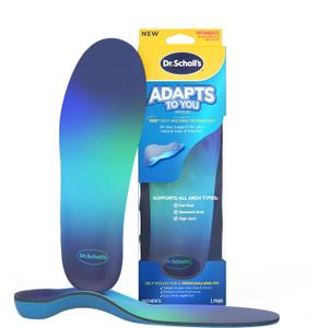 Dr. Scholls Adapts to You Insoles for Women, with Self-Molding Foam Technology  Clinically Proven to Adapt to Your Feet, Flexible Arch Support Inserts, Shock-Absorbing, Podiatrist-Tested, Size 6-10