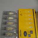 Ascher E12 Candelabra LED Light Bulbs 60 Watt Equivalent, Daylight White 5000K, Non-Dimmable, 550 Lumen, Clear LED Filament Candle Bulbs, Pack of 5