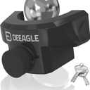 DEEAGLE Heavy Duty Trailer Coupler Lock, RV Trailer Locks Fits 2-5/ 16” Couplers, Anti-Theft Ball Hitch Lock, Black