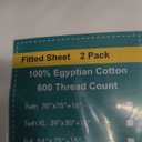2 Pack 100% Egyptian Cotton Fitted Sheet Twin XL Size Twin XL-2 Pack White