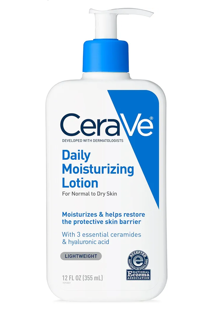 CeraVe Daily Moisturizing Lotion for Dry Skin, Body Lotion & Face Moisturizer with Hyaluronic Acid and Ceramides, Daily Moisturizer, Fragrance Free, OilFree, 19 Ounce