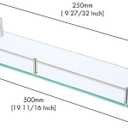 KES Bathroom Glass Shelf 1 Tier Bathroom Bath Basket Stainless Steel RUSTPROOF Wall Mount Brushed Finish, A2420A-2