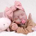 Aori 20 Inch Reborn Baby Doll - Hyper Realistic Lifelike Newborn Sleeping Girl with Rainbow Outfit, Soft Weighted Body Baby Doll for Girls Age 3 for Christmas, Birthday