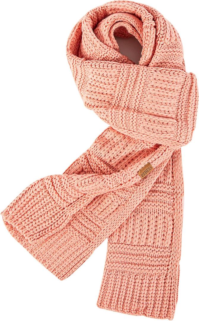 REDESS Women's Long Knit Scarf Winter Warm Big Wrap Thick Winter Cashmere Wool Large Chunky Scarf or Women