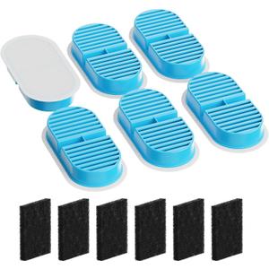 TOONIOOS Cat Water Fountain Filters: 12 Cat Fountain Filters Replacement for TOONIOOS W2 - Pet Fountain Filters - 3 Months Set of Pet Water Fountain Filter - 6 Carbon Filters + 6 Sponges Filters