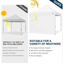 MASTERCANOPY 10x10ft Canopy SunWall Instant Canopy SideWall for Pop Up Canopy Tent Gazebos, UV Protection Sidewall Only, Spliceable (1 Pack, White)