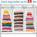 3Pcs Large Laundry Sorter Replacement Bags, Gray Hamper Cart Removable Laundry Storage Organizer Bag Hamper Liner for Dirty Clothing
