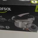 Universal (4.2 Quart / 4 Liter) Small Stainless Steel Easy Use Pressure Cooker + Extra Glass Lid, 5 Servings, Induction Compatible, Multipurpose Pot & Pressure Cooker