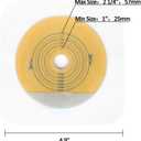 CARBOU Adhesive Skin Barrier with Non-Woven Border for Two-Piece Colostomy Bags (10 Count (Pack of 1))