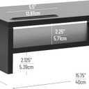 Mind Reader Monitor Stand with Phone Slot and Storage Shelf, Desktop Riser, 88 lb Capacity, MDF Wood, Black