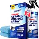 Home Ceramic Coating Spray Kit (16 oz) - Shine, Seal & Protect Stainless Steal, Glass, Kitchen & Bath Surfaces - Extremely Hydrophobic - Repels Stains & Grime - Includes 2 Micro Fiber Towels