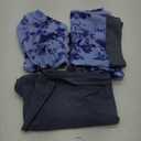 Yonique 3 Piece Tankini Swimsuits for Women Swim Tank Top Bathing Suits with Boy Shorts and Bra Athletic Swimwear (X-Large, Gray Blue Tie Dye)
