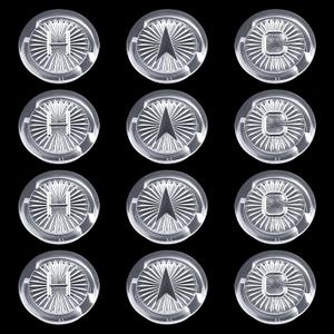 Dreyoo 4 Pack Faucet Index Buttons, Compatible with Gerber 94-445 94-446 94-447 Faucet Handles Button, Bathroom Sink Knobs Hot, Cold, Diverter Index Buttons, Acrylic, Clear