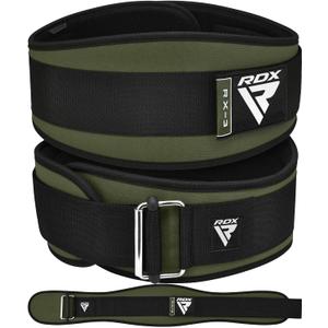 RDX Weight Lifting Belt AUTO LOCK, 6.5 Padded Back Support, Men Women Gym Fitness Strength Training, Bodybuilding Powerlifting Weightlifting Workout, Deadlift Squat, Pro Exercise Equipment (Army Green)