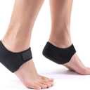 Plantar Fasciitis Heel Cups for Heel Pain Updated Version Heel Protectors, Sleeves Pads, Heel Support for Heel Pain, Heel Spur, Cracked Heels for Women and Men (Black, M 8.5-12 / W 10-13)