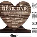 3 x Dear Dad Wood Plaque Sign, Thanks Dad Gifts, Gift Wood Plaque Heart, Unique Gift Idea for Dad, Heart Wood Sign, Dad Plaque, Meaningful Gifts for Dad, Birthday, Father's Day, Christmas