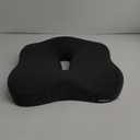 Memory Foam Seat Chair Cushion for Relieves Back Sciatica Pain Tailbone Pain Coccyx Degenerating Disc Orthopedic Osteoarthritis Prostate Cushion Low Back Pain Cushion Hip Shaping (Dark Gray)