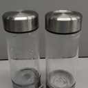 Hydrogen Water Bottle Generator 2 Pack, Glass Hydrogenated Water Bottles Health Cup, Hydrogen Water Generator w SPE/PEM Tech Improve Water for Home/Office/Travel/Daily Drinking Gift for Mom Father  (Silver)