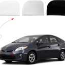 Front Bumper Tow Hook Cover Towing Eye Cap Fit for Toyota Prius XW30 2012 2013 2014 2015 52128-47908 52128-47907 (Silver, Left Driver Side)