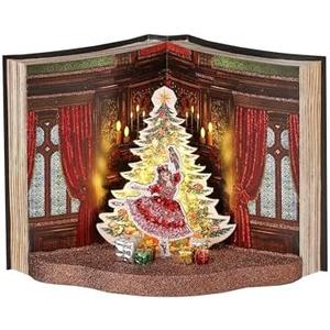 Regency International LED Battery/Timer Nutcracker Suite Storybook 14.5-inch, Red/Green, Tabletop Décor