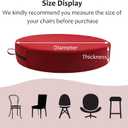 Outdoor Chair Cushions for Patio Furniture, Waterproof Round Patio Seat Cushions with Adjustable Straps for Garden Burgundy Sofa, Set of 2, Orange, 18x18x2 Inch