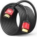 JSAUX Long HDMI Cable 15FT, HDMI 2.1 8K&4K Ultra High Speed Cord 48Gbps(8K@60Hz 7680x4320, 4K@120Hz) eARC HDR10 HDCP 2.2 & 2.3 3D, Compatible for PS5/PS4/X-Box/Roku TV/HDTV/Blu-ray/LG/Samsung QLED (Red)