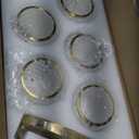 Island Light for Kitchen, 5-Light Gold Kitchen Island Linear Hanging Pendant Chandeliers, Brushed Gold Dining Room Light Fixture Over Table with Clear Round Glass Shades