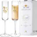 25th Wedding Anniversary Champagne Flutes Gifts, 25th Anniversary Decorations Champagne Glasses Set of 2, Wedding Gifts for Couples Anniversary, Parents Anniversar, normal