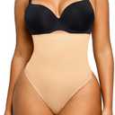 SHAPELLX Shapewear Tummy Control Seamless High Waisted Body Shaper Waist Slimming Thong Underwear Girdle Tummy Slimmer M/L