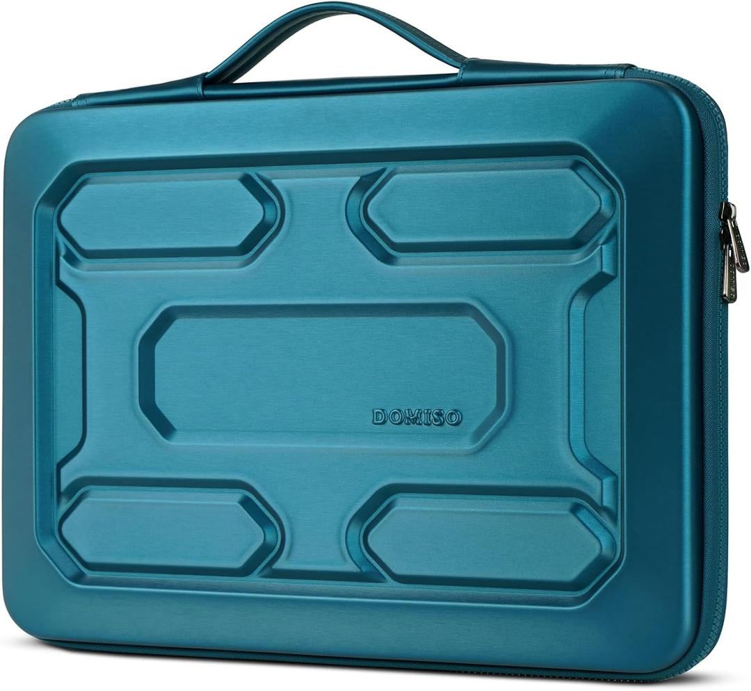 DOMISO 14 inch Laptop Sleeve with Handle Shockproof Computer Bag Waterproof EVA Protective Carrying Case for 14" ThinkPad E480/Yoga 920/13.5" Microsoft Surface Book/HP Pavilion 14 Stream 14, Teal