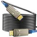 Soonsoonic Fiber Optic HDMI Cable 75ft,18Gbps 4K@60Hz(4:4:4) Unidirectional Active 2.0 Cord,Support HDR10 ARC HDCP 2.2 3D CEC Atmos DTS:X, Ultra high Speed Flexible and Slim22.5m