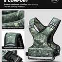 BAGAIL Adjustable Weighted Vest, 4-10lb/12-18lb/20-32lb Rucking Vest for Women & Men with 6 Weights & Large Pocket, Weight Vest for Home Workouts, Running, Walking and Strength Training (Green Camo)