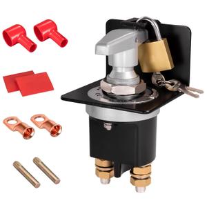 Spurtar Battery Disconnect Switch 12V 24V 36V with Lock-Out Plate 500A High Current Battery Kill Switch Power Cut Off Shut Off Isolator for Car Truck Winch RV Boat Backhoe Tractor Motorhome Hot Rods