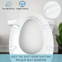 SS114 Toilet Seat Replacement Compatible with TOTO, Elongated Soft Close Toilet Seat for SS113/SS154/SS204/SS214/SS224, Transitional Heavy Duty Oval Toilet Seats, 2-Pack Toilet Bolts and Nuts, White